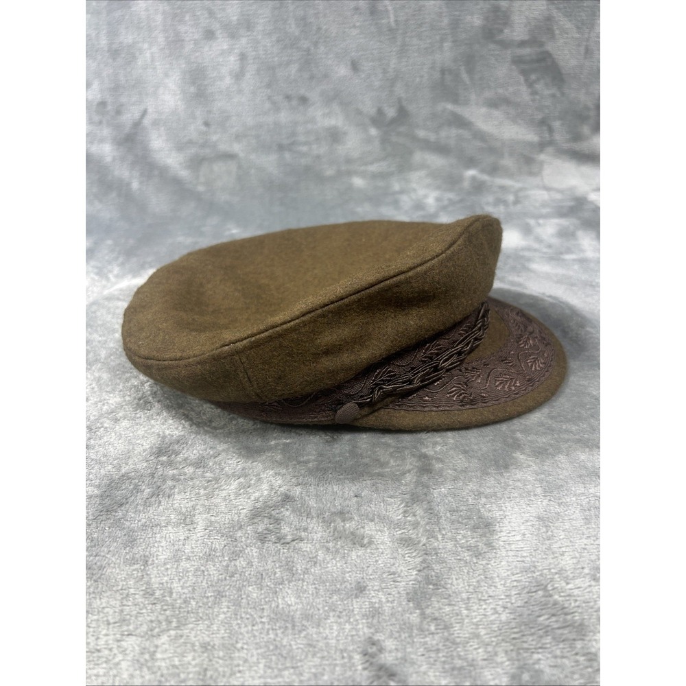 VTG Aegean Greek Fisherman's Cap Green Size 7 3/8 Wool Made In Greece Authentic - Picture 6 of 14